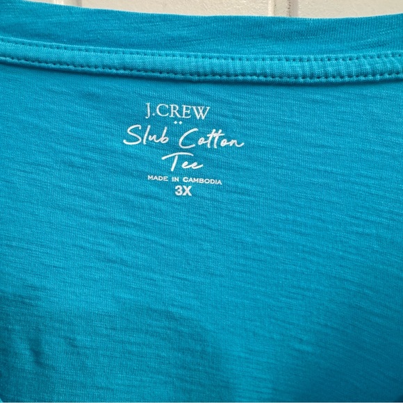 J.Crew 3X Slub Cotton Vneck Tshirt - Picture 3 of 3
